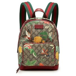 Gucci Beige Small GG Supreme Web Tian Rucksack Beige