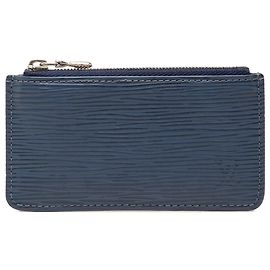 Louis Vuitton Blue Epi Key Pouch Blue Dark blue