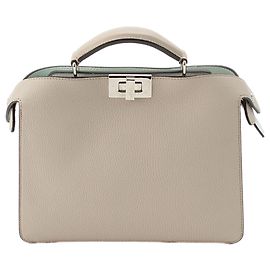 Sac à main Fendi Peekaboo ISeeU Mini en cuir beige Beige