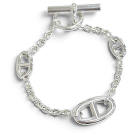 Hermès Pulseira Hermes Chaine d'Ancre Farandole Prata
