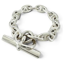 Hermès Bracciale HERMES Chaine d'Ancre PM Silver Charm Argento
