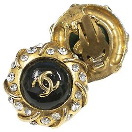 Orecchini a clip Chanel Coco Mark D'oro Altro Verde