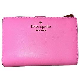Kate Spade Pink Saffiano Leather Wallet Pink