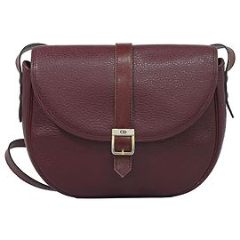 Christian Dior Vintage CD Flap Leather Medium Bordeaux