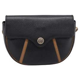 Christian Dior Vintage Flap Canvas Noir