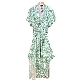 maje Asymmetric Long Dress Other Green