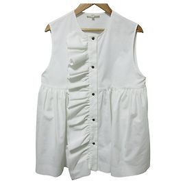 Autre Marque yori Double Cross Rüschen-Gilet Weiß