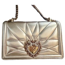 Borsa a tracolla Dolce & Gabbana Devotion in oro D'oro