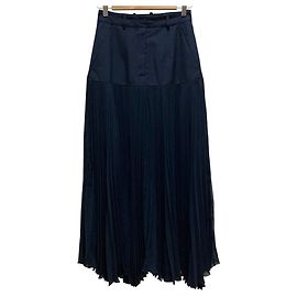 Autre Marque rokh Plisse-Spitzen-Maxirock Blau Marineblau