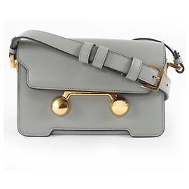 Bolsa de Ombro em Couro Marni TRUNKAROO Verde