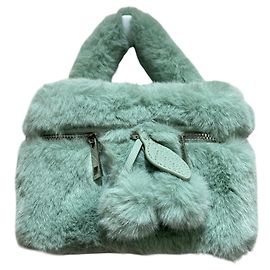 Autre Marque TSURU by Mariko Oikawa Bondi Eco Fur 2way Shoulder Bag Vert