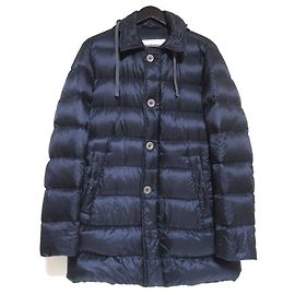 Autre Marque Herno Nylon Hooded Down Jacket Blue Navy blue