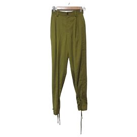 Autre Marque CLANE Tuck Pants Grün Khaki
