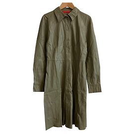 Autre Marque MAX&Co. Eco-Lederkleid Grün Olivgrün