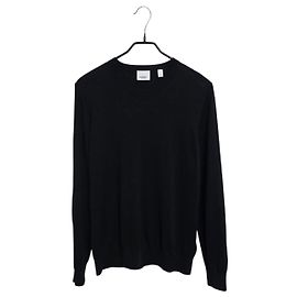 Burberry Jersey de lana con coderas Negro