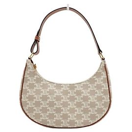 Céline Bolsa Hobo Triomphe Ava Bege Marrom