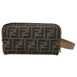Fendi Necessaire de Jacquard Small Marrom