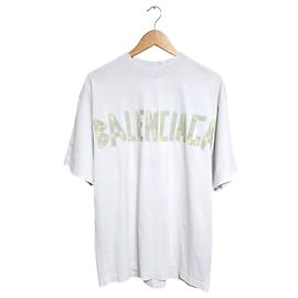 Balenciaga Tape Type Short Sleeve T-Shirt White