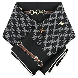 Céline Heritage Bandana Seidentuch für Damen Schwarz