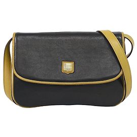 Céline Celine Vintage Flap Leather Noir