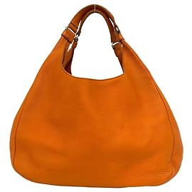 Sac à main en cuir Bottega Veneta en orange Orange