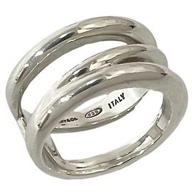 Tiffany & Co Tiffany Open Diagonal Band Ring Silvery