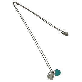 Tiffany & Co Tiffany Vintage Double Heart Tag Halskette Silber