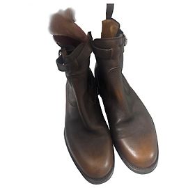 Gucci Brown Leather Chelsea Boots Brown