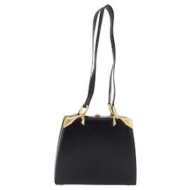 Céline Celine Vintage Leather Medium Noir