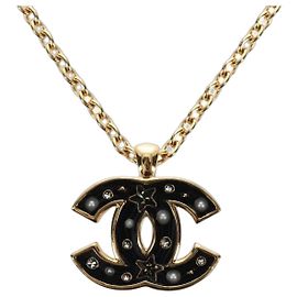 Collana CHANEL COCO Metallo Tono Oro CC Auth 196477SAM Altro
