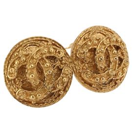 Boucles d'oreilles CHANEL Métal Doré CC Auth 198822V Autre