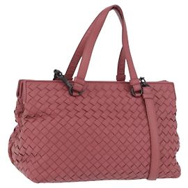 Bolsa de mão BOTTEGA VENETA INTRECCIATO em couro 2way Rosa Auth 198745V Rosa