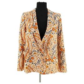 SéZane orange linen blazer Orange