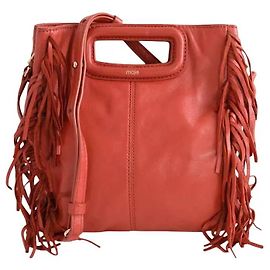 Bolsa de ombro Maje em couro vermelho Vermelho