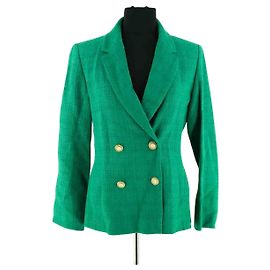 Blazer Sandro de algodão verde Verde