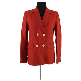 Blazer Sandro in cotone rosso Rosso
