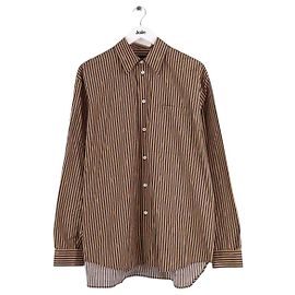 Camisa Fendi marrón de algodón M Castaño