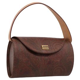 Borsa a mano ETRO Paisley PVC Bordeaux Gold Auth am12279V D'oro Bordò