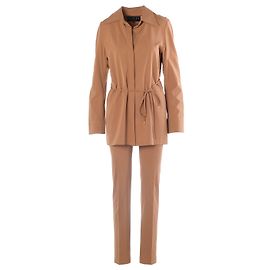 Completo Gucci by Tom Ford due pezzi pantalone e blusa wrap camel Marrone Altro