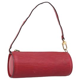 LOUIS VUITTON Epi Soufflot Pouch Accessory Pouch Red LV Auth 194740 Red