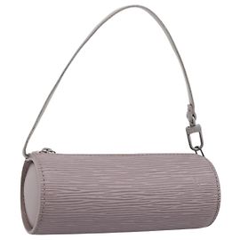 LOUIS VUITTON Epi Soufflot Pouch Lilac LV Auth 195965 Lila