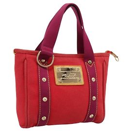 Sac Cabas LOUIS VUITTON Antigua PM Rouge M40037 LV Auth 198522A Rouge
