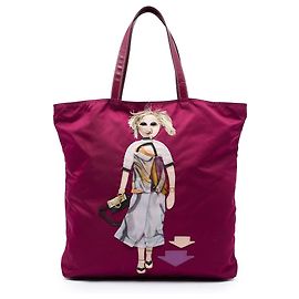Sacola Prada Tessuto Robot Doll Roxa Roxo