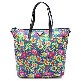 Bolsa Prada Tessuto Stampato Azul Azul