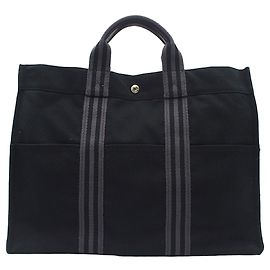 Borsa Tote Hermès Canvas Fourre Tout MM Nera Nero