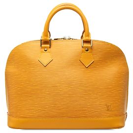 Sac à main Louis Vuitton Epi Alma PM Jaune Jaune