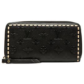 Cartera Larga Zippy Louis Vuitton Monogram Empreinte Whipstitch Negra Negro