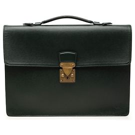 Louis Vuitton Taiga Serviette Kourad Aktentasche Grün Grün
