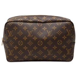 Sac pochette Louis Vuitton Monogram Trousse Toilette 28 Marron Marron