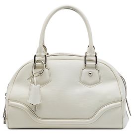Louis Vuitton Epi Bowling Montaigne PM Handtasche Weiß Weiß